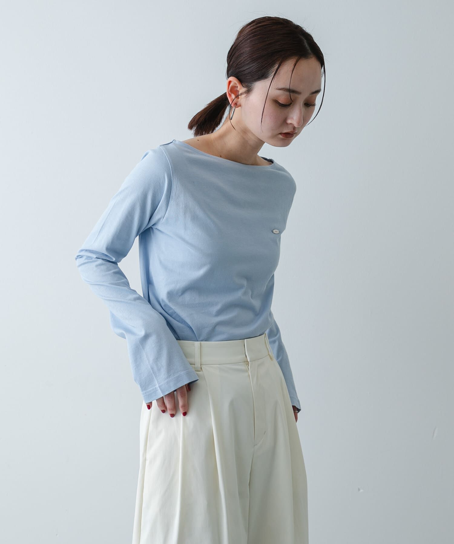 SENSE OF PLACE by URBAN RESEARCH「ストレートボートネックシアーTシャツ」|Tシャツ・カットソー|