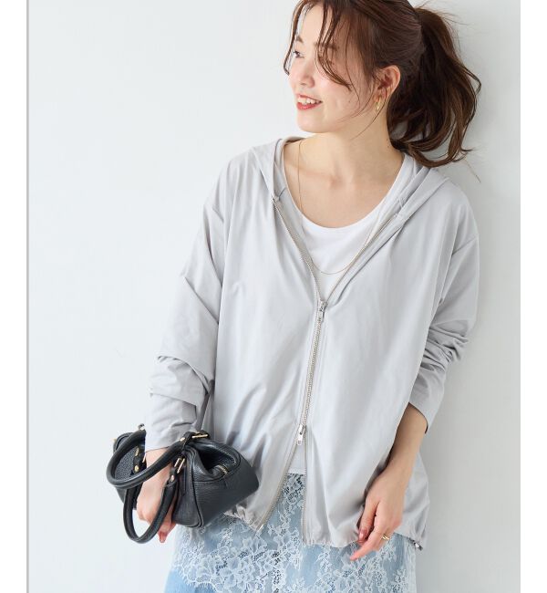  「《WEB限定アイテム》UVカットパーカー」|パーカー|L／グレー