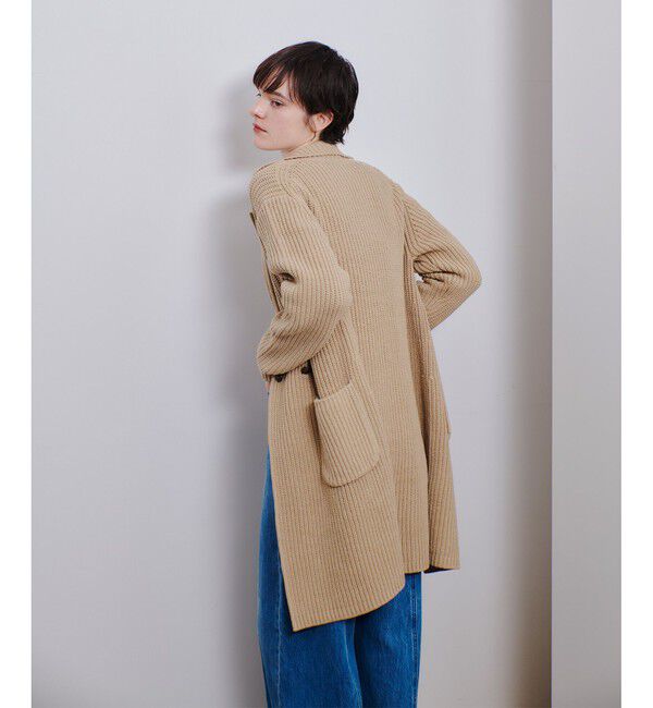 allureville「片畦ニットコート」|ダッフルコート|