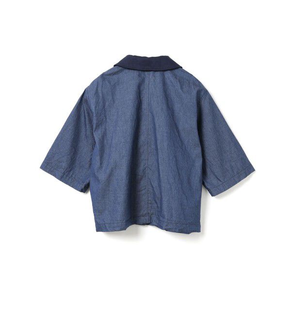 mizuiro ind「mizuiro ind ハーフスリーブデニムシャツ」|シャツ・ブラウス|