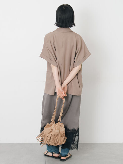 Samansa Mos2「【イージーケア、接触冷感】リネンタッチジャケット」|その他|
