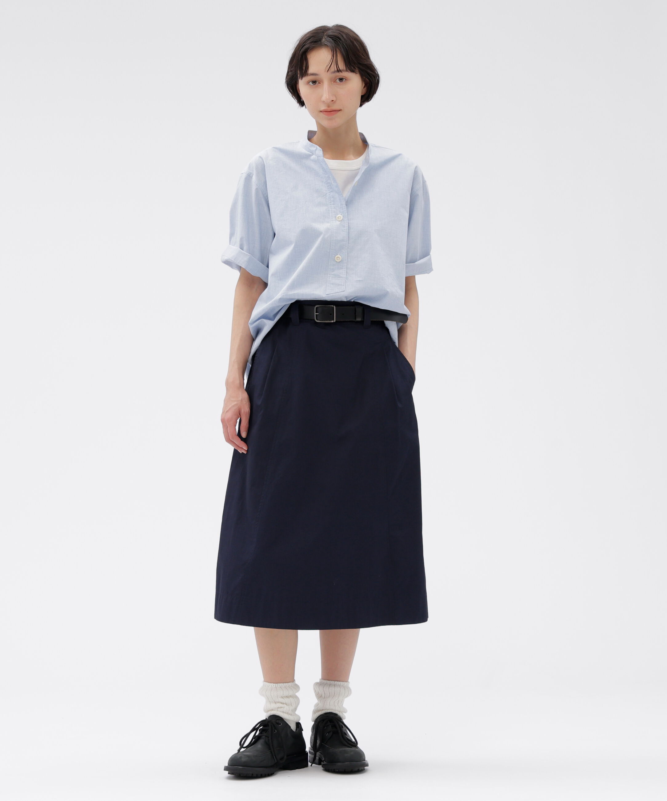 MHL.「HIGHCOUNT TOP DYED COTTON SHIRT」|シャツ・ブラウス|