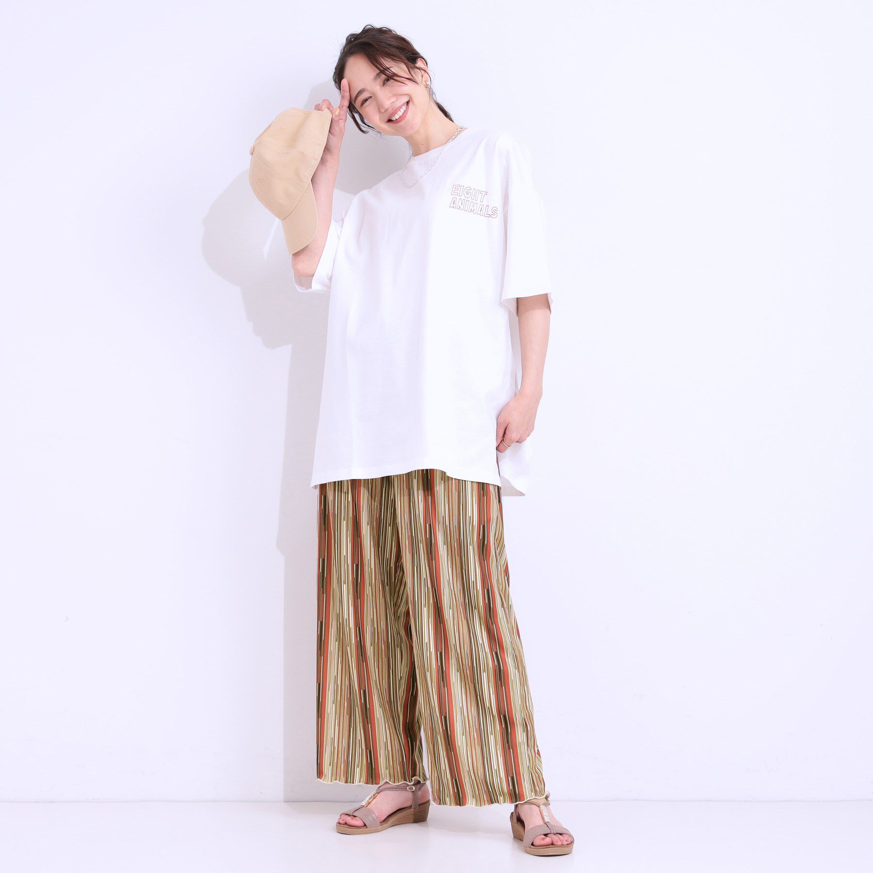 SHOO･LA･RUE「【洗える/ひんやり/S-LL】柄イージーパンツ」|その他|