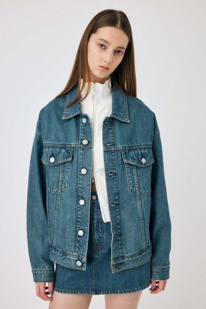 MOUSSY「TINTED デニムジャケット」|デニムジャケット|L/BLU1