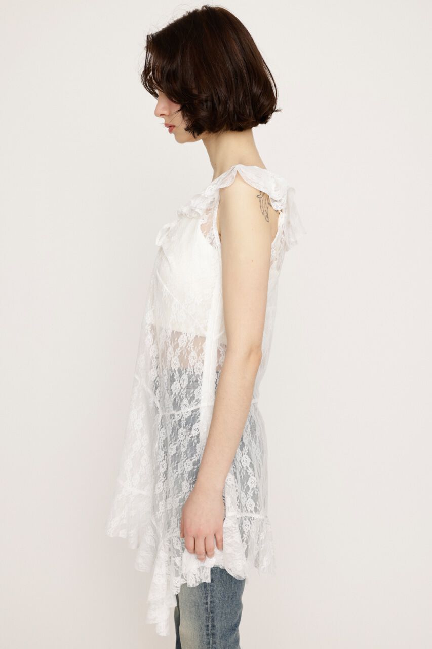 SLY「HEM DESIGN LACE FRILL L／トップス」|キャミソール|