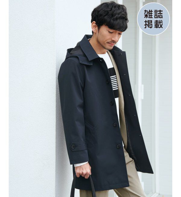IKKA LOUNGE「【雑誌MonoMax4月号掲載】撥水ピケフードステンカラーコート」|その他|