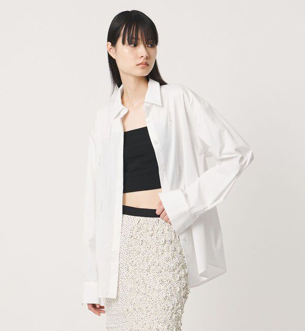 AEWEN MATOPH「＜AEWEN MATOPH＞ビーズフリンジシャツ」|シャツ・ブラウス|WHITE