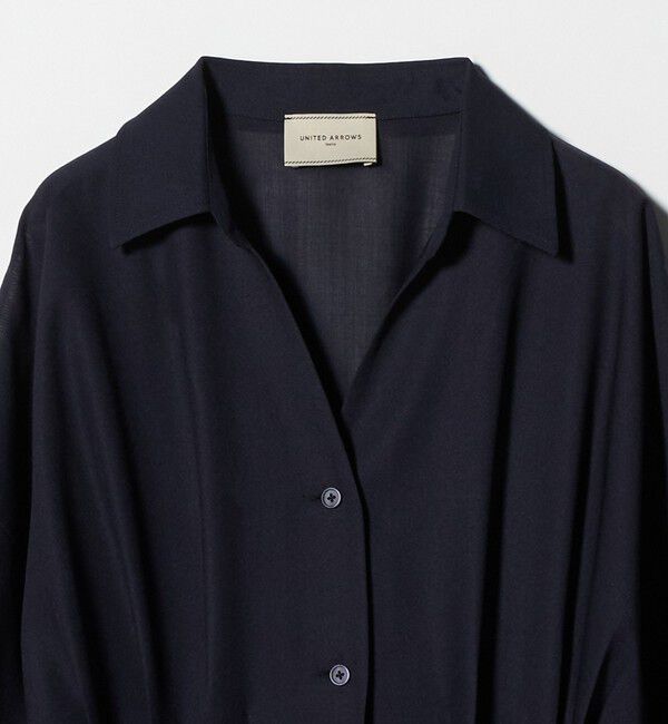UNITED ARROWS「レースコンビ スキッパー ブラウス」|シャツ・ブラウス|