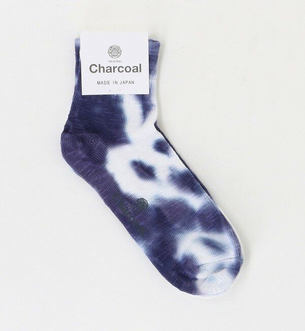 UNITED ARROWS「＜ORIGINAL Charcoal＞SLUB MIX SOCKS f/タイダイ ソックス」|ソックス|PURPLE
