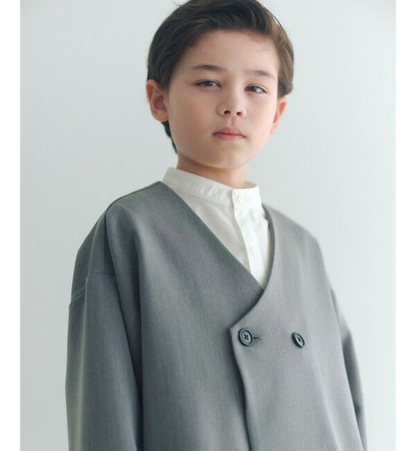 UNITED ARROWS green label relaxing「ノーカラージャケット + タックパンツ セット / キッズ 140cm-160cm」|テーラードジャケット|