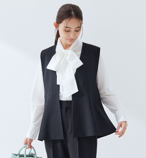 UNITED ARROWS green label relaxing「［size SHORTあり］fleurie(フルリー) ペプラム ジレ」|ベスト・ジレ|