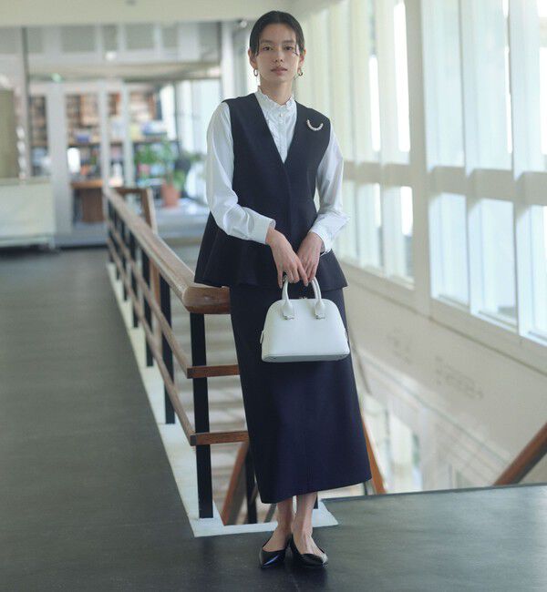 UNITED ARROWS green label relaxing「［size SHORTあり］fleurie(フルリー) ペプラム ジレ」|ベスト・ジレ|
