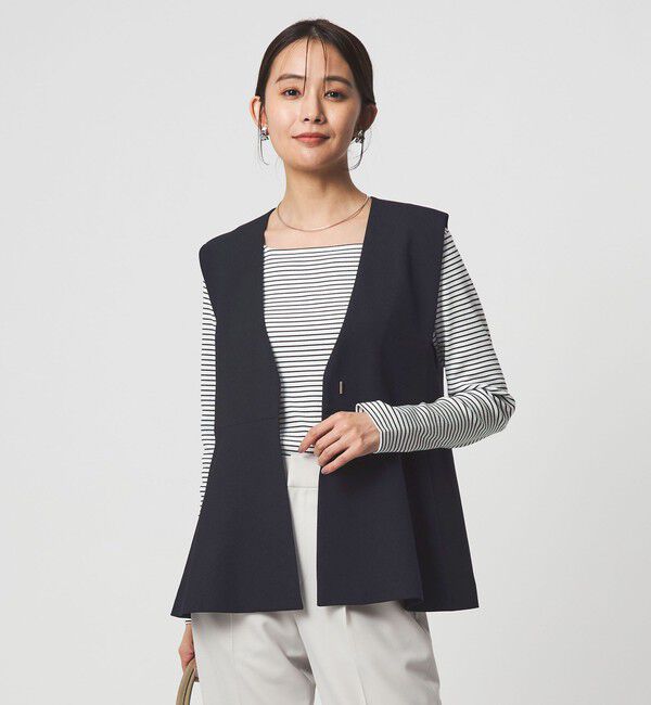 UNITED ARROWS green label relaxing「［size SHORTあり］fleurie(フルリー) ペプラム ジレ」|ベスト・ジレ|