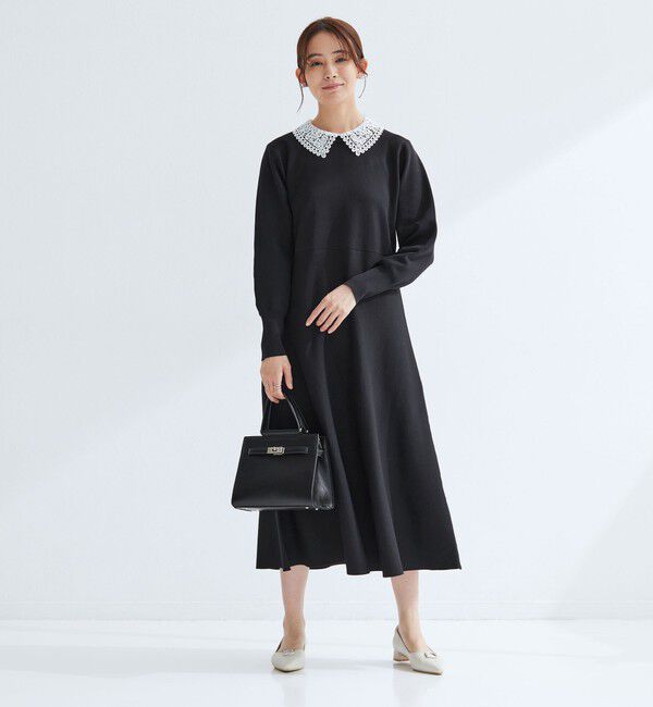 UNITED ARROWS green label relaxing「エリレース 2WAY ニット ワンピース ウォッシャブル」|ワンピース|