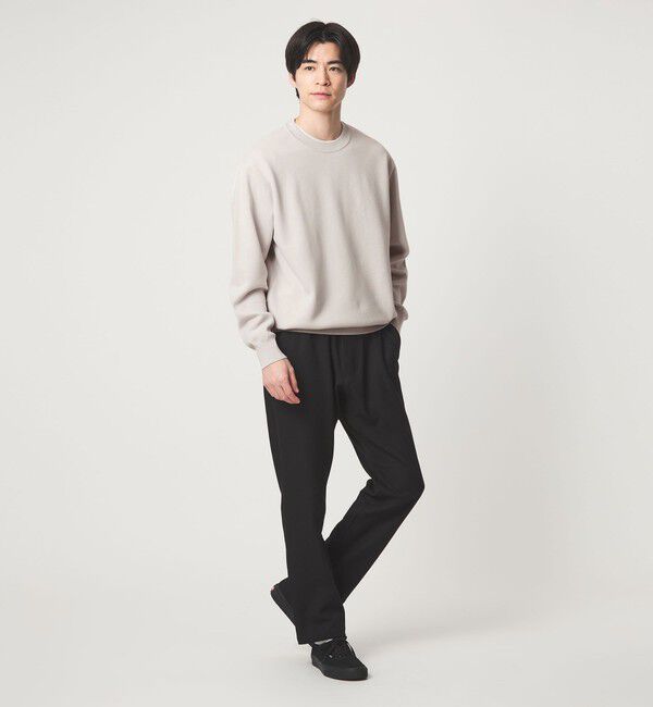 UNITED ARROWS green label relaxing「コットン シルク ミラノリブ クルーネック ニット」|ニット・セーター|