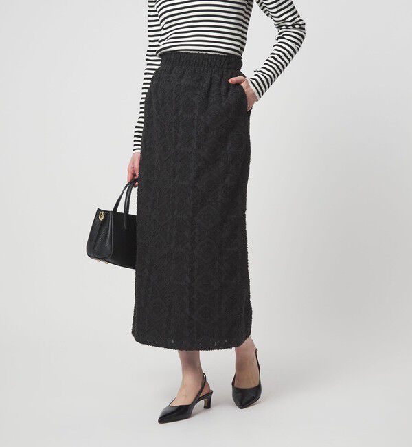 UNITED ARROWS green label relaxing「カットジャガード タイト スカート」|タイト|