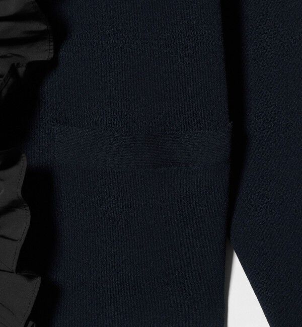 UNITED ARROWS green label relaxing「フロント フリル ニット カーディガン」|カーディガン|