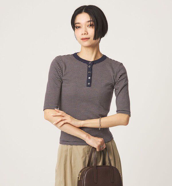 UNITED ARROWS green label relaxing「＜Robert P. Miller＞ヘンリーネック 5分袖 プルオーバー カットソー」|Tシャツ・カットソー|