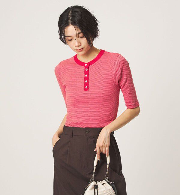 UNITED ARROWS green label relaxing「＜Robert P. Miller＞ヘンリーネック 5分袖 プルオーバー カットソー」|Tシャツ・カットソー|