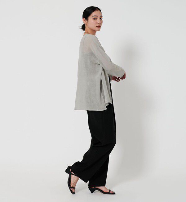 BEAUTY&YOUTH UNITED ARROWS「クレープ クルーネックカーディガン」|カーディガン|