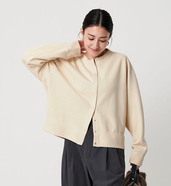 BEAUTY&YOUTH UNITED ARROWS「ダブルフェイス リングボタンカーディガン ウォッシャブル」|カーディガン|
