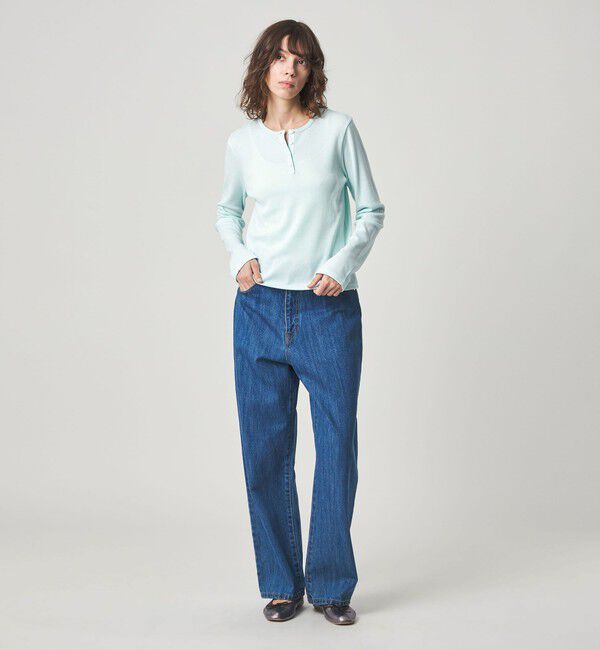STEVEN ALAN「＜Steven Alan＞ドット リブ ヘンリーネック カットソー」|Tシャツ・カットソー|