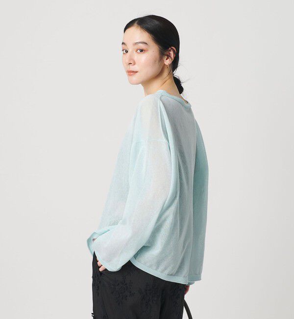 BEAUTY&YOUTH UNITED ARROWS「麻ブレンド ルーズ ボートネック ニットプルオーバー ウォッシャブル」|ニット・セーター|