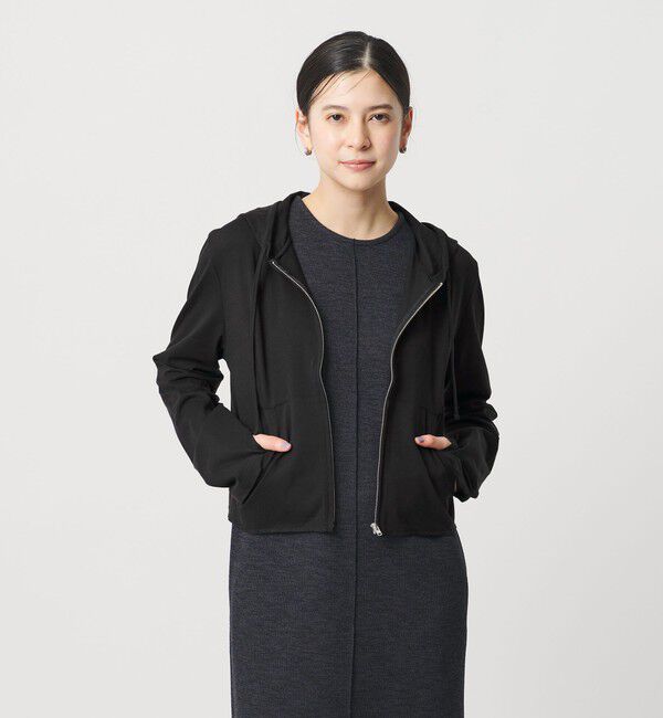 BEAUTY&YOUTH UNITED ARROWS「【WEB限定 Wardrobe DAILY MINIMAL】フードジップパーカー UVカット 接触冷感 ウォッシャブル」|パーカー|