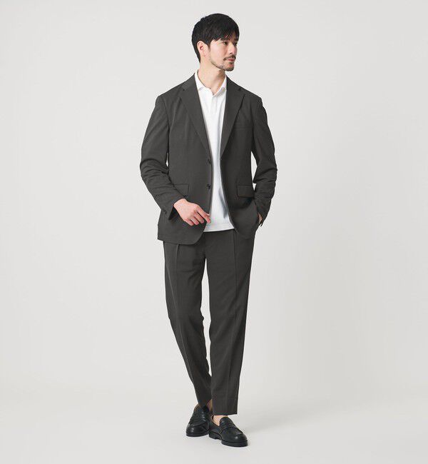 BEAUTY&YOUTH UNITED ARROWS「【WEB限定 WARDROBE SMART】エアリーピケ コンフォート セットアップ/ジャケット＆イージー」|スーツ|