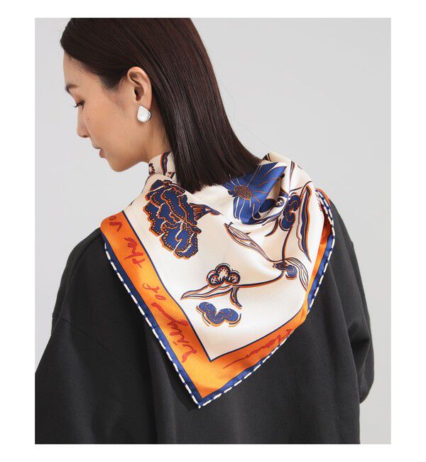 Demi-Luxe BEAMS 「ｍanipuri / フローラ スカーフ」|ストール|ORANGE