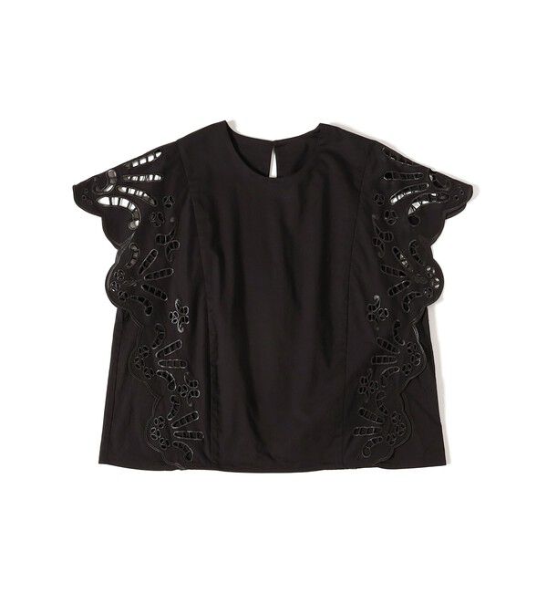Demi-Luxe BEAMS 「カットワーク ブラウス」|シャツ・ブラウス|BLACK