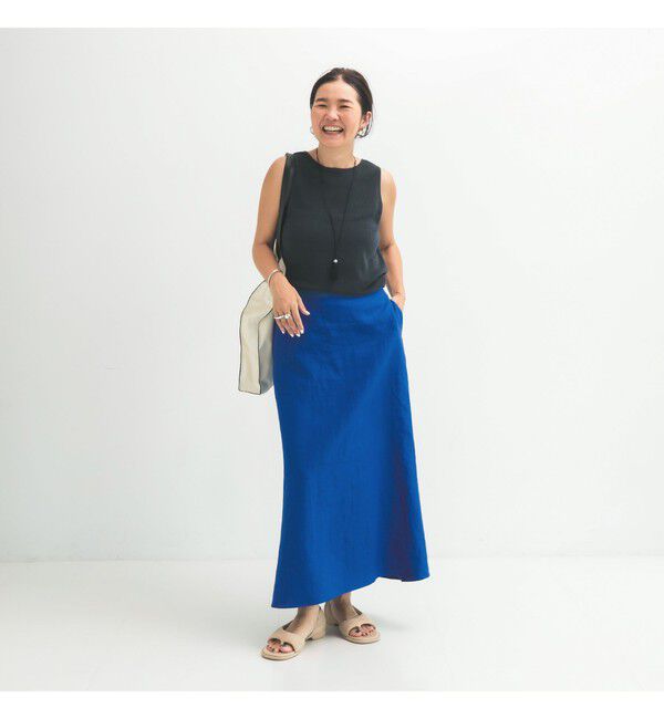Demi-Luxe BEAMS 「シンプル リネン スカート .M」|スカート|