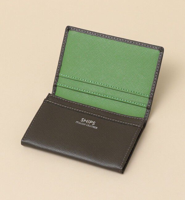 SHIPS「【WEB限定】SHIPS: 【SAFFIANO LEATHER】 2トーン カードケース （名刺入れ）」|その他|