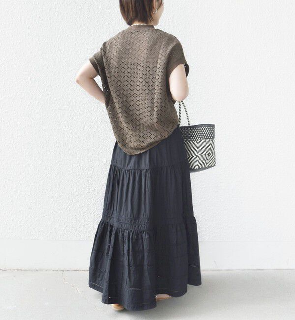 SHIPS for women「【WEB限定】〈手洗い可能〉アイレット クルーネック プルオーバー」|Tシャツ・カットソー|