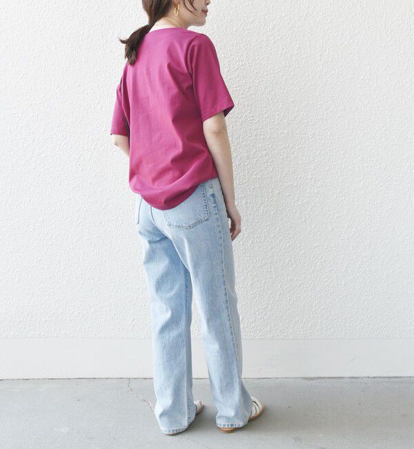 SHIPS for women「《予約》【WEB限定】〈ネックが選べる2サイズ展開〉オーガニックコットン バリエーションネック TEE」|Tシャツ・カットソー|