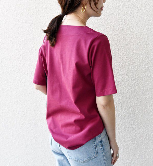 SHIPS for women「《予約》【WEB限定】〈ネックが選べる2サイズ展開〉オーガニックコットン バリエーションネック TEE」|Tシャツ・カットソー|