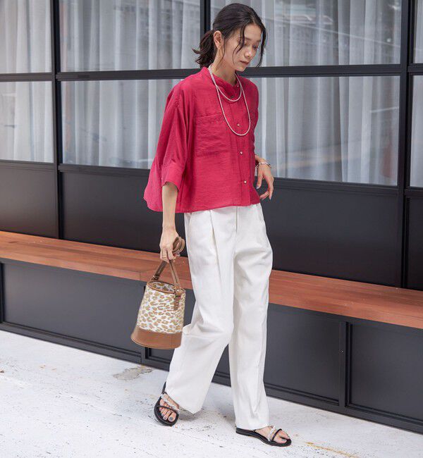 SHIPS for women「【実力派ベーシック】〈手洗い可能〉シルク混 シアー 羽織 シャツ」|シャツ・ブラウス|