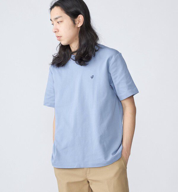 SHIPS「【WEB限定】SHIPS:〈接触冷感・吸水速乾等〉STORATECH(TM）ワンポイントロゴ スムース Tシャツ」|Tシャツ・カットソー|