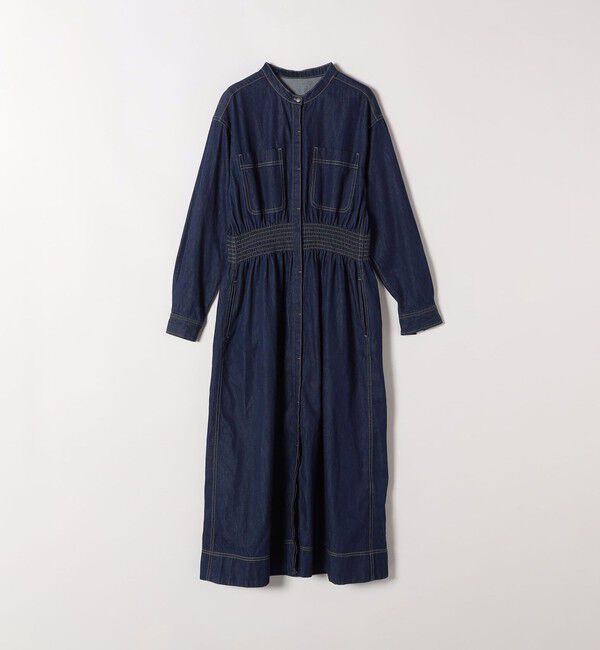 SHIPS any「SHIPS any: シャーリング デニム ポケット ワンピース ［SHIPS any DENIM］」|ワンピース|