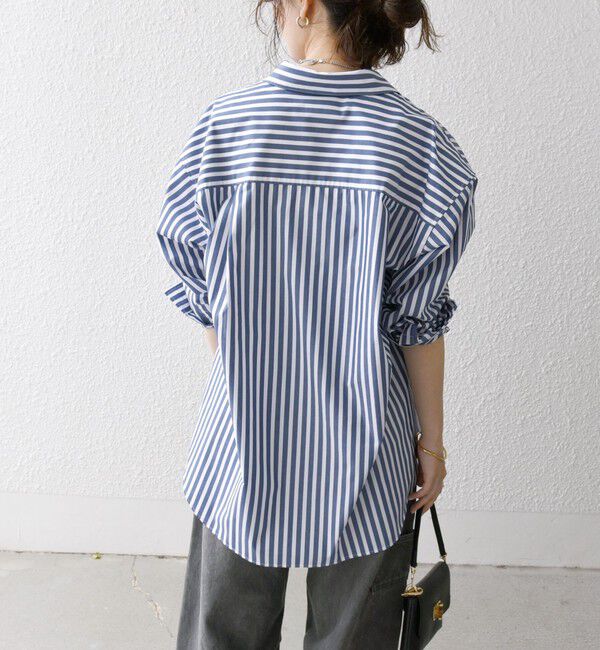 SHIPS any「SHIPS any:〈洗濯機可能〉REPREVE レギュラーカラー ルーズ ポケット シャツ」|シャツ・ブラウス|