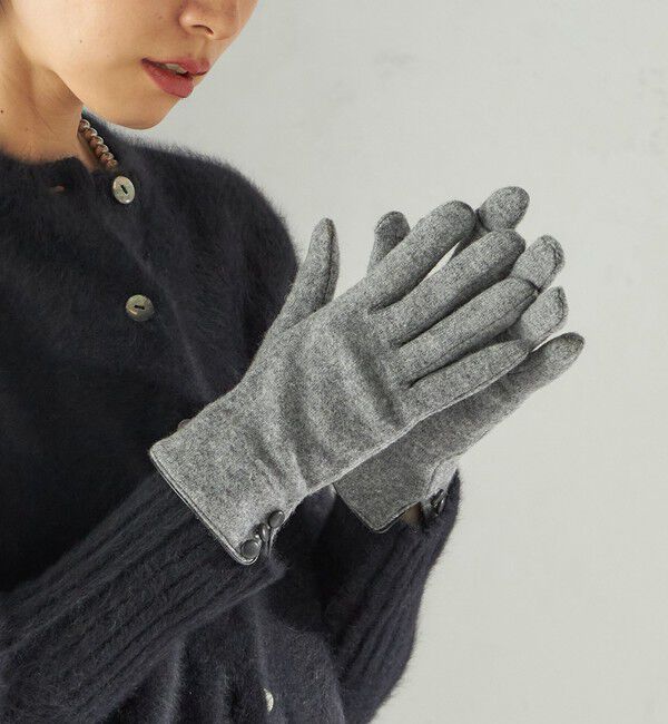 SHIPS for women「カシミヤ ミックス ジャージ グローブ」|手袋|