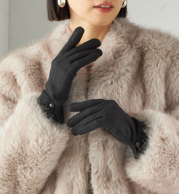 SHIPS for women「カシミヤ ミックス ジャージ グローブ」|手袋|