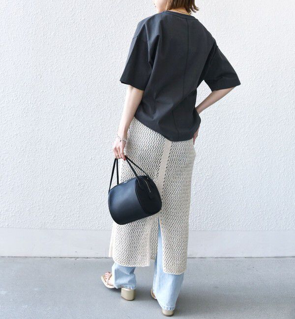 SHIPS for women「《一部追加予約》【SHIPS別注】81BRANCA:ロゴ 5分袖 TEE」|Tシャツ・カットソー|