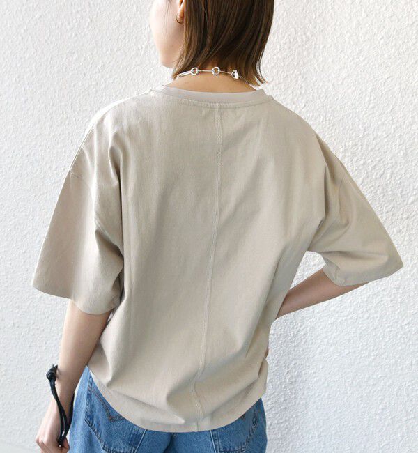 SHIPS for women「《一部追加予約》【SHIPS別注】81BRANCA:ロゴ 5分袖 TEE」|Tシャツ・カットソー|