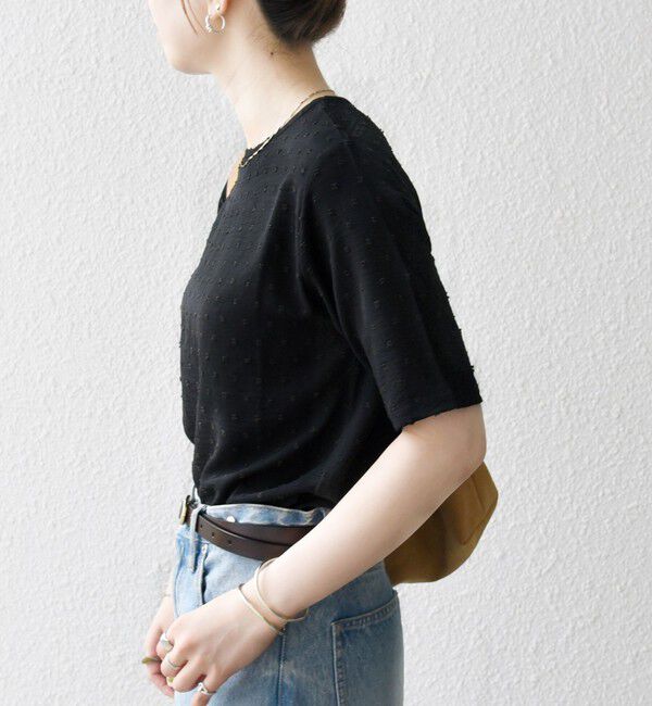 SHIPS any「SHIPS any:〈洗濯機可能〉カットドビー ジャージー クルーネック TEE」|Tシャツ・カットソー|