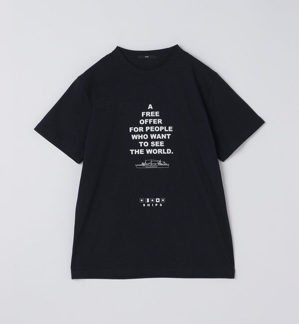 SHIPS「【WEB限定】SHIPS: SHIPS Co. デザイン プリント Tシャツ」|Tシャツ・カットソー|