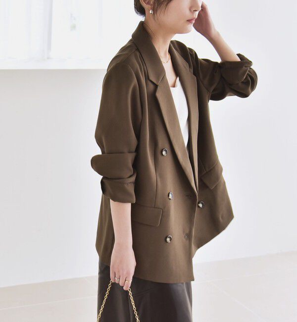 quaranciel「quaranciel:〈手洗い可能〉メッシュ ダブルブレスト テーラード ジャケット 25AW」|テーラードジャケット|