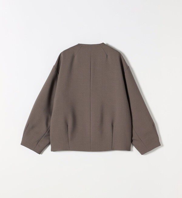 SHIPS any「SHIPS any:〈洗濯機可能〉ダブルクロス ノーカラー ジップ ブルゾン［NAVY BLUE］」|ノーカラージャケット|