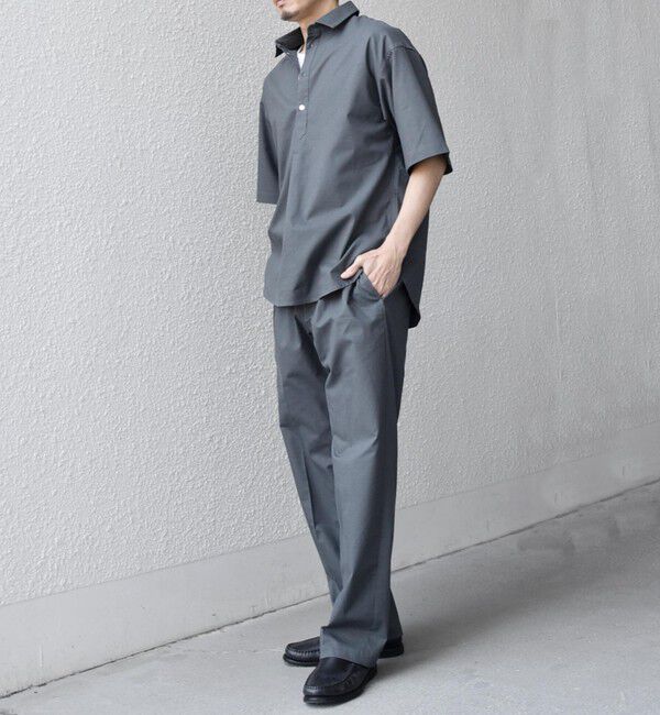 SHIPS any「【WEB限定】SHIPS any: ハイブリッドリネン プルオーバー シャツ(セットアップ対応) 26SS◆」|シャツ・ブラウス|