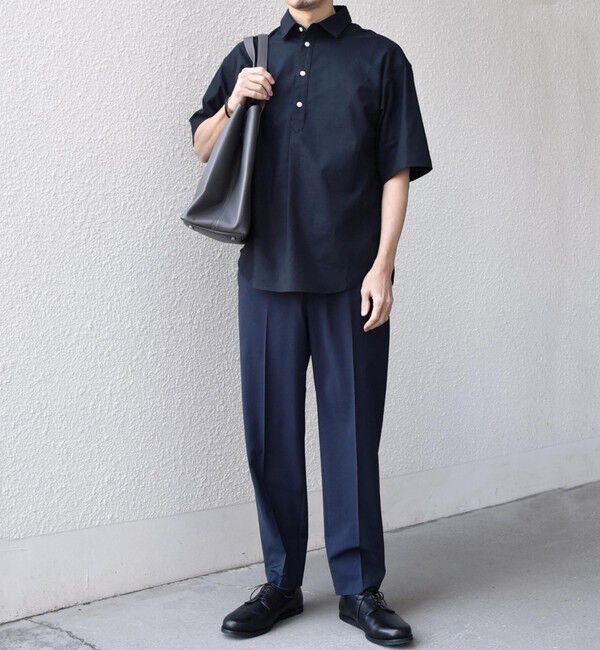 SHIPS any「【WEB限定】SHIPS any: ハイブリッドリネン プルオーバー シャツ(セットアップ対応) 26SS◆」|シャツ・ブラウス|